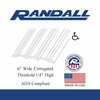 Randall 6' x 6" Wide x 1/4" High Corrugated Threshold 6 FT A-81